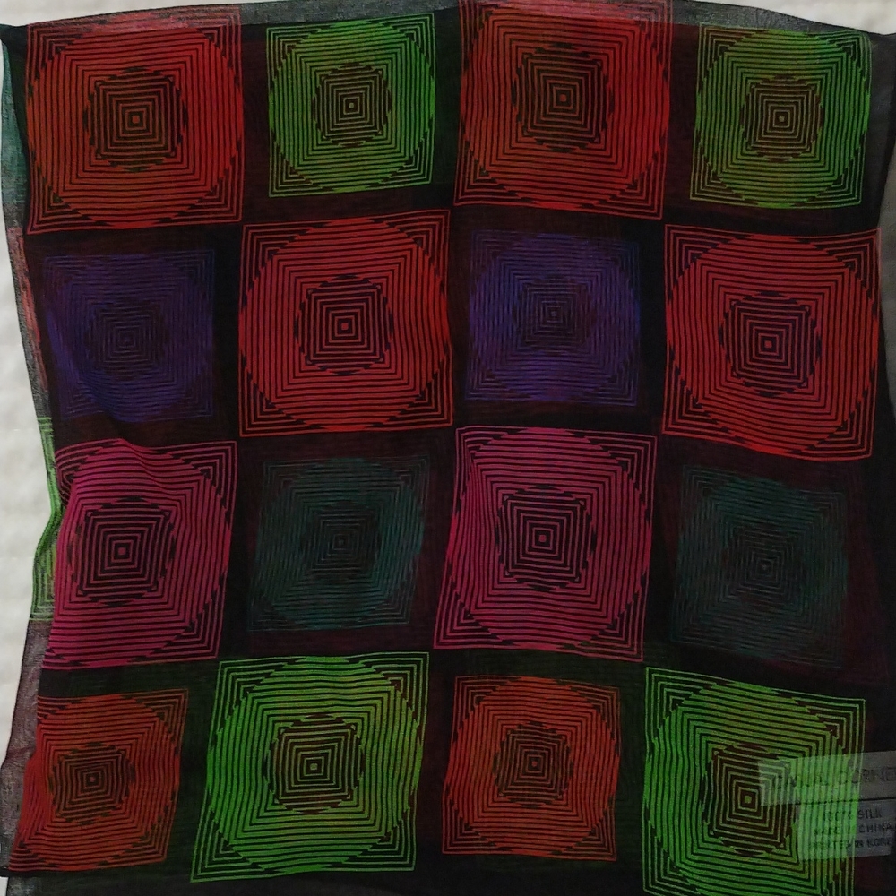 (421) Set Of 3 Silk Scarfs Square 20 Inches Casual Corner 90s Vintage View 4
